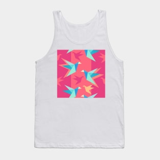 Pink Paper Cranes Big Pattern Tank Top